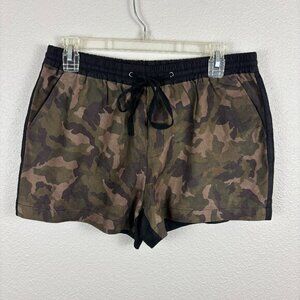 Cut25 By Yigal Azrouel Womens Multicolor Camo Lamb Leather Sports Shorts Size 10
